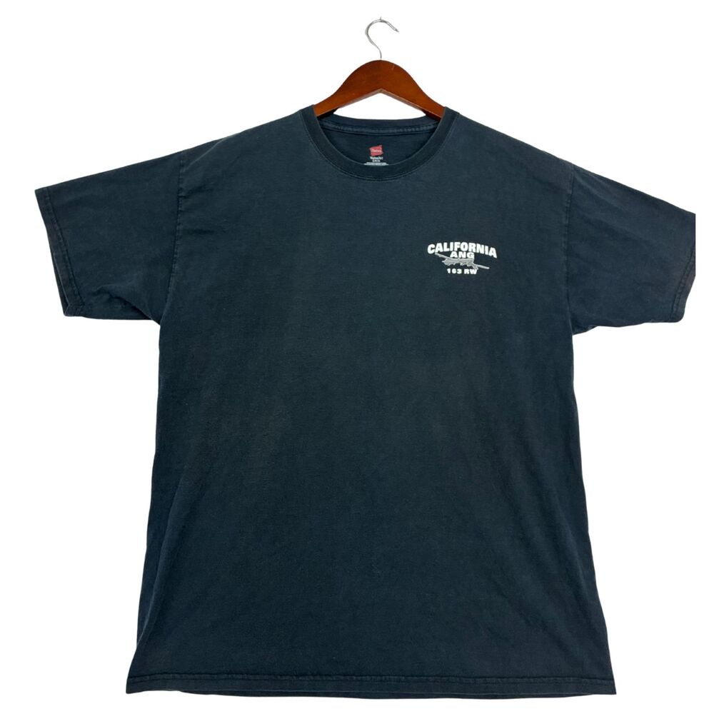 Hanes California King 183 RM T-Shirt Mens Large Navy Blue Graphic Tee Casual
